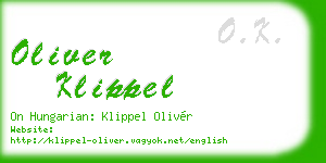 oliver klippel business card